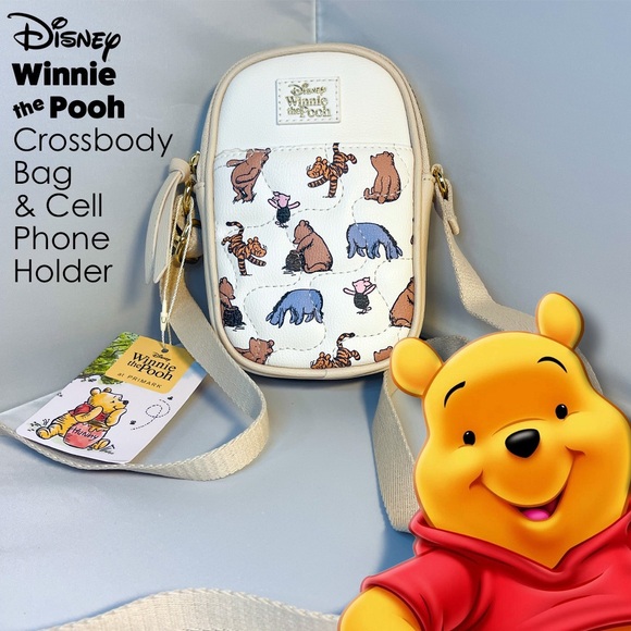 Disney Other - Disney Winnie the Pooh Crossbody Bag and Cell Holder
- White and Beige
